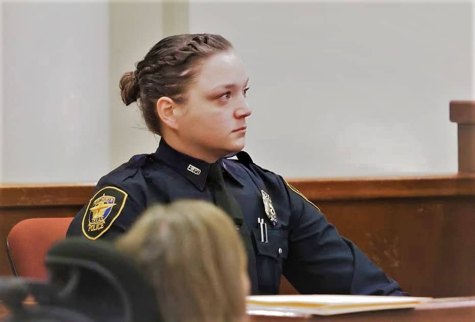 Carol Darch / Officer Carol Darch of the Fort Worth Police Department testified Tuesday during the second day of Aaron Dean's murder trial in Fort Worth. Photo by (Amanda McCoy / ASSOCIATED PRESS)