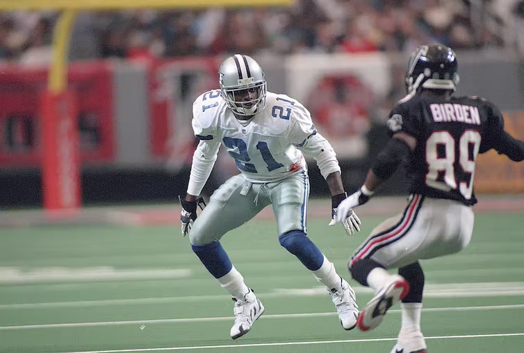 Deion Sanders was named to eight Pro Bowls in 14 seasons. Photo by Focus on Sport/Getty Images