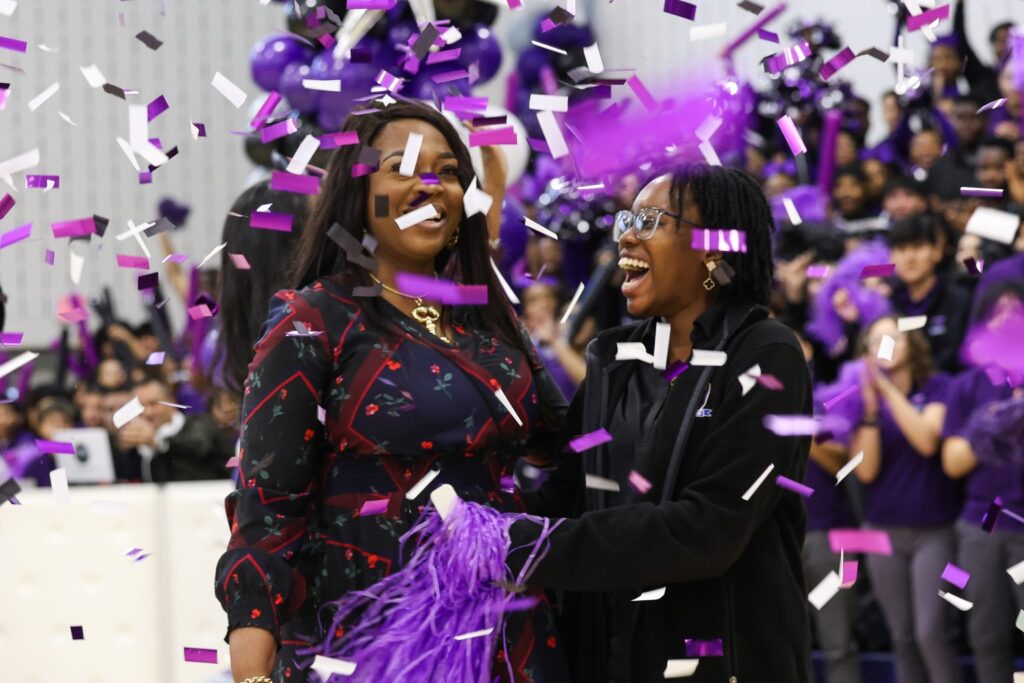 Disney Dreamers Academy / On January 13, 2023, at her school in Newark, New Jersey, Mickey Mouse and Disney Dreamers Academy executive champion Tracey Powell surprised Mosope Aina, an aspirant neurosurgeon, with the news that she had been chosen to attend the academy at Walt Disney World Resort in Florida while she was flanked by her mother amid a sea of confetti. The Walt Disney World Resort hosts the yearly Disney Dreamers Academy in late March. This mentorship program supports the aspirations of Black students and teenagers from underrepresented groups. Photo by  (ABC/Michael Le Brecht II)