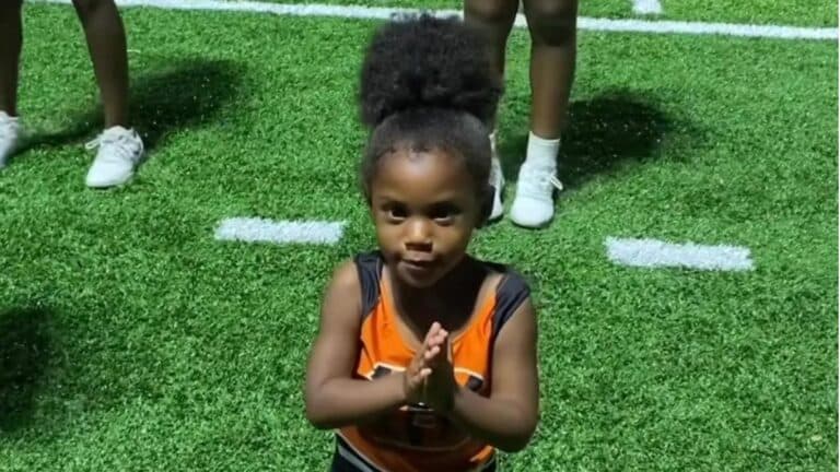 This Little child CALLING A CHEER FOR A FOOTBALL Crew will fill Your Heart with joy