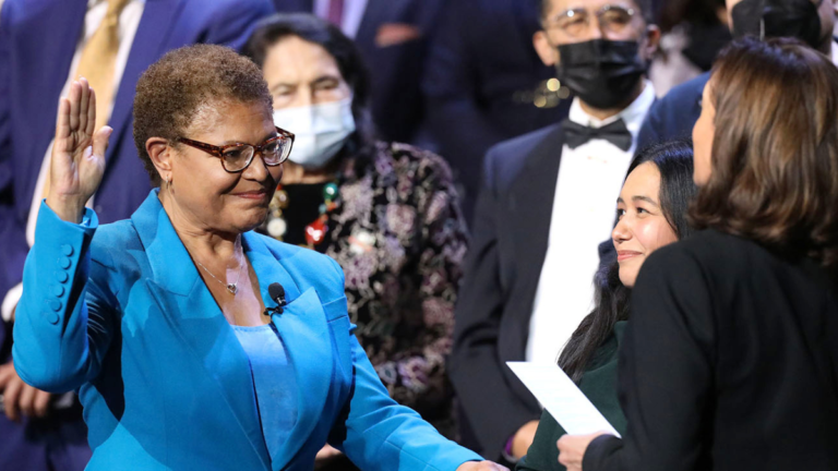 Karen Bass, the new mayor of Los Angeles, is focusing on Homelessness