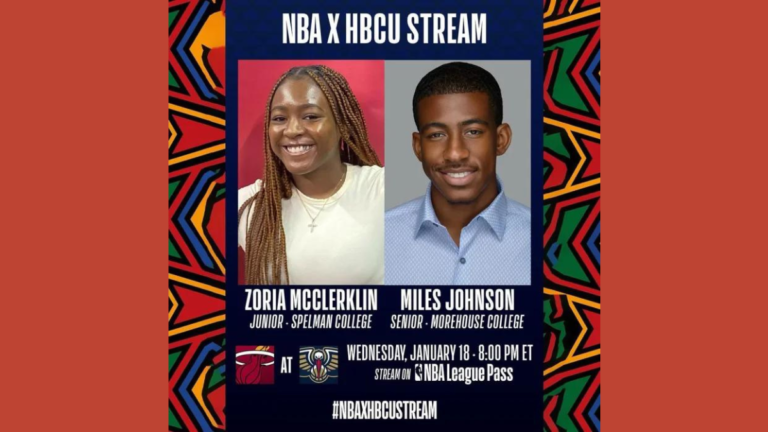 Student Journalists Miles Johnson and Zoria McClerklin Will Appear on the NBA X HBCU Stream